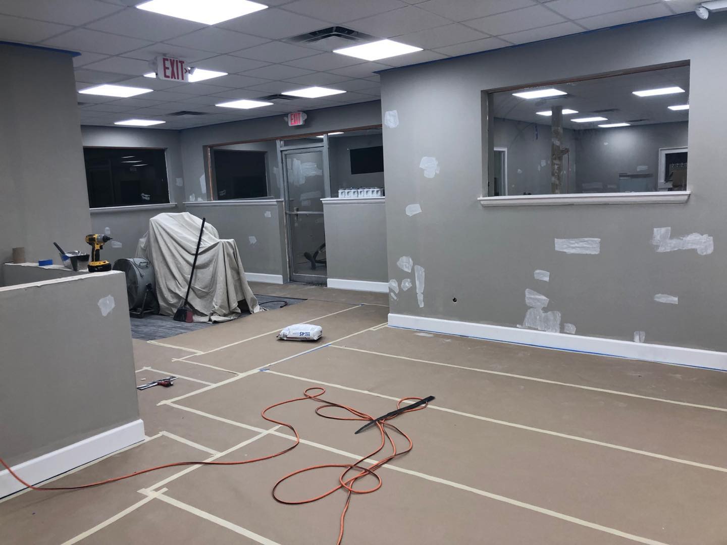 Surface prep and protection during interior painting, photo 1 of 18